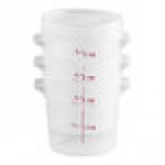 Cambro 1 Qt. Translucent Round Polypropylene Food Storage Container and Lid - 3/Pack Cambro 1 Qt. Translucent Round Polypropylene Food Storage Container and Lid - 3/Pack