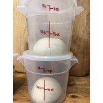 Cambro 1 Qt. Translucent Round Polypropylene Food Storage Container and Lid - 3/Pack Cambro 1 Qt. Translucent Round Polypropylene Food Storage Container and Lid - 3/Pack