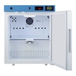 Summit Appliance ACR161W EQTemp ACR Series 1.58 Cu. Ft. White / Blue Compact Reach-In Medical Refrigerator - 115V Summit Appliance ACR161W EQTemp ACR Series 1.58 Cu. Ft. White / Blue Compact Reach-In Medical Refrigerator - 115V