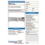 Continental Refrigerator D96GN 96 Continental Refrigerator D96GN 96
