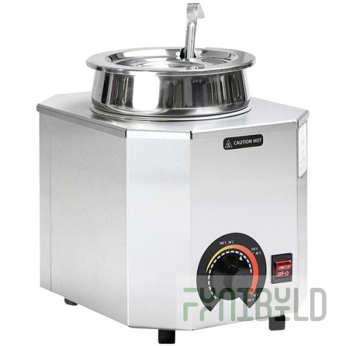 Paragon 2028A Pro-Deluxe 3 Qt. Warmer with Inset, Lid, and Ladle - 120V, 500W