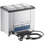 Nemco 9020-3 Countertop Cold Condiment Chiller with Three 1/9 Size Food Pans and Clear Lids - 120V Nemco 9020-3 Countertop Cold Condiment Chiller with Three 1/9 Size Food Pans and Clear Lids - 120V