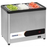 Nemco 9020-3 Countertop Cold Condiment Chiller with Three 1/9 Size Food Pans and Clear Lids - 120V Nemco 9020-3 Countertop Cold Condiment Chiller with Three 1/9 Size Food Pans and Clear Lids - 120V