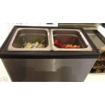 Nemco 9020-3 Countertop Cold Condiment Chiller with Three 1/9 Size Food Pans and Clear Lids - 120V Nemco 9020-3 Countertop Cold Condiment Chiller with Three 1/9 Size Food Pans and Clear Lids - 120V