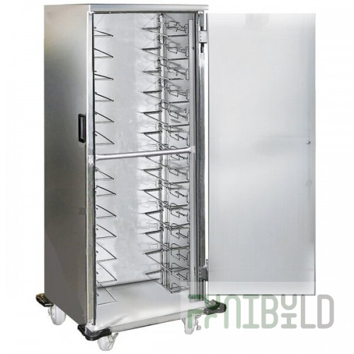 Lakeside 6537 5 Pan End Load Stainless Steel Enclosed Bun / Sheet Pan Rack with Universal Ledges - Assembled