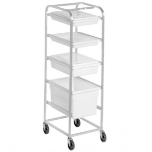 Channel PBA415 15 Box Mobile Aluminum Food Box Rack Channel PBA415 15 Box Mobile Aluminum Food Box Rack