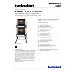 Moffat E28M4/2 Turbofan Double Deck Full Size Electric Convection Oven with Mechanical Thermostat and Stainless Steel Stand - 208V, 1 Phase, 10.8 kW