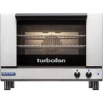 Moffat E28M4/2 Turbofan Double Deck Full Size Electric Convection Oven with Mechanical Thermostat and Stainless Steel Stand - 208V, 1 Phase, 10.8 kW