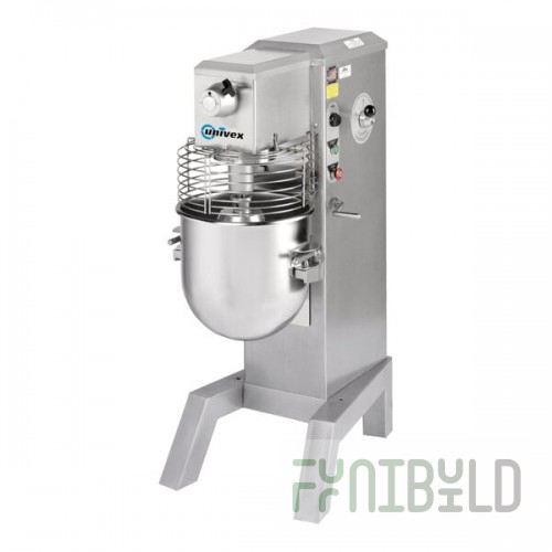 Univex SRM40+ 40 Qt. Planetary Floor Mixer with #12 PTO Hub, Guard, and Standard Accessories - 115V, 1 hp