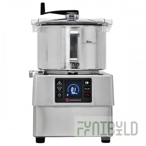 Sammic KE-5V Variable-Speed 5.5 Qt. Stainless Steel Batch Bowl Food Processor - 3 hp