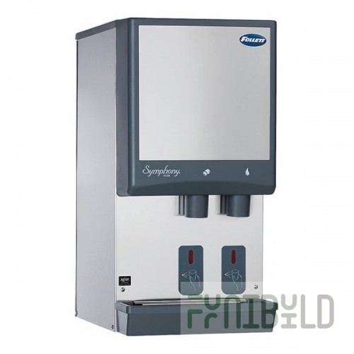 Follett 12CI414A-SI Symphony Plus 12 Series Air Cooled Chewblet Countertop Ice Maker and Dispenser with 12 lb. Storage and SensorSAFE - 115V, 425 lb.