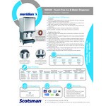 Scotsman HID540WX-1A Meridian® Water-Cooled Countertop Nugget Ice Machine and Water Dispenser with Hands-Free Dispensing - 40 lb. Bin Capacity