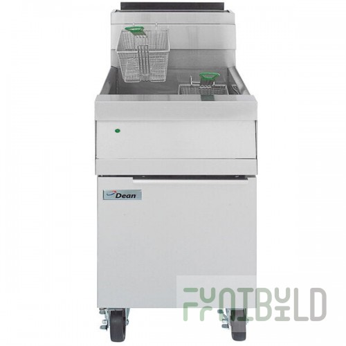 Dean by Frymaster D160G Natural Gas Decathlon Gas Floor Fryer with 75 lb. Frypot and Thermatron Controls - 128,000 BTU