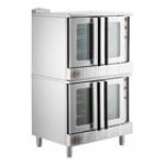 Cooking Performance Group FGC-200-NK Double Deck Standard Depth Full Size Natural Gas Convection Oven with Legs - 108,000 BTU Cooking Performance Group FGC-200-NK Double Deck Standard Depth Full Size Natural Gas Convection Oven with Legs - 108,000 BTU