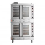 Cooking Performance Group FGC-200-NK Double Deck Standard Depth Full Size Natural Gas Convection Oven with Legs - 108,000 BTU Cooking Performance Group FGC-200-NK Double Deck Standard Depth Full Size Natural Gas Convection Oven with Legs - 108,000 BTU
