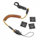 Ergodyne Squids 3157 2 lb. Black Coiled Hard Hat Lanyard with Buckle 19156 Ergodyne Squids 3157 2 lb. Black Coiled Hard Hat Lanyard with Buckle 19156