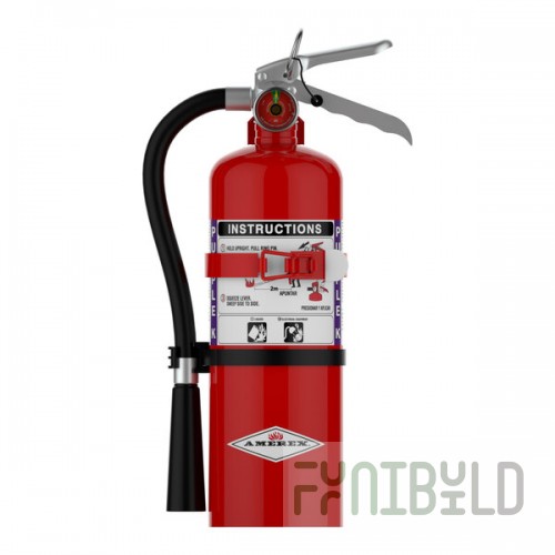Amerex B479T 5 lb. Purple K Dry Chemical Fire Extinguisher with Hose and Nozzle 15288 - UL Rating 30B:C