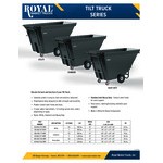 Royal Basket Trucks R05-RGX-TTT-4R1P 0.5 Cu. Yd. Black Standard-Duty Tilt Truck - 850 lb. Capacity