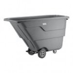 Lavex 1 Cubic Yard Black Tilt Truck / Trash Cart (600 lb. Capacity)