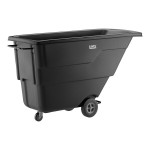 Lavex 1 Cubic Yard Black Tilt Truck / Trash Cart (600 lb. Capacity)
