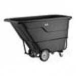 Lavex 1 Cubic Yard Black Tilt Truck / Trash Cart (600 lb. Capacity)