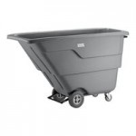 Lavex 1 Cubic Yard Black Tilt Truck / Trash Cart (600 lb. Capacity)