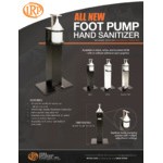 IRP 7515406 Brushed Freestanding Hand Sanitizing Station / Dispenser with Graphics and Foot Pedal