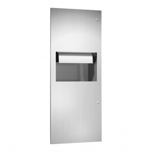 American Specialties, Inc. Simplicity 10-64696A Recessed Battery-Operated Automatic Roll Paper Towel Dispenser with 9.9 Gallon Waste Receptacle American Specialties, Inc. Simplicity 10-64696A Recessed Battery-Operated Automatic Roll Paper Towel Dispenser with 9.9 Gallon Waste Receptacle