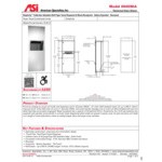 American Specialties, Inc. Simplicity 10-64696A Recessed Battery-Operated Automatic Roll Paper Towel Dispenser with 9.9 Gallon Waste Receptacle