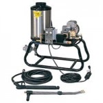 Cam Spray 2000STLEF Stationary LP Gas Fired Electric Hot Water Pressure Washer with 50' Hose - 2000 PSI; 4.0 GPM