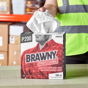 Brawny Professional Tall Box Disposable Industrial Cleaning Towel P200 - 830/Case Brawny Professional Tall Box Disposable Industrial Cleaning Towel P200 - 830/Case
