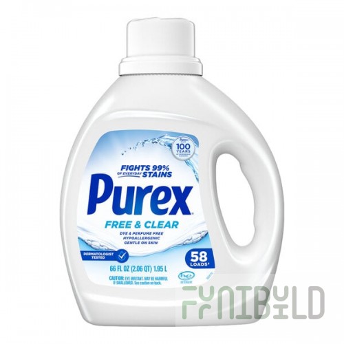 Purex Free & Clear 66 oz. Liquid Laundry Detergent - 6/Case