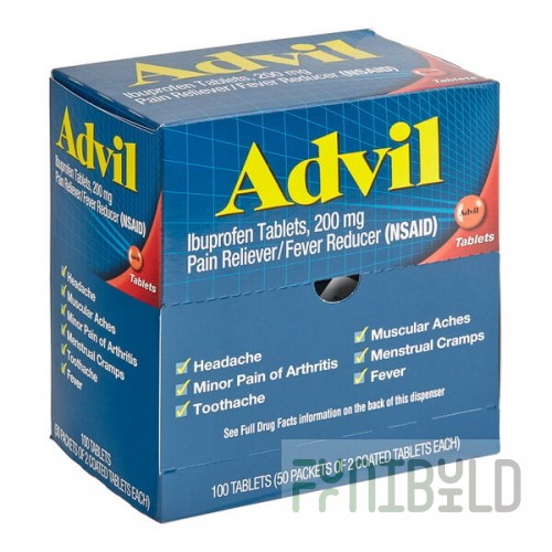 Advil® 15000 Ibuprofen Tablets - 100/Box