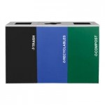 Ex-Cell Kaiser Kaleidoscope Collection RC-KD36-R TR-RYX 36 Gallon Royal Blue Texture Square Indoor Recycling Bin