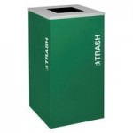 Ex-Cell Kaiser Kaleidoscope Collection RC-KD36-R TR-RYX 36 Gallon Royal Blue Texture Square Indoor Recycling Bin