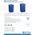 Ex-Cell Kaiser Kaleidoscope Collection RC-KD36-R TR-RYX 36 Gallon Royal Blue Texture Square Indoor Recycling Bin