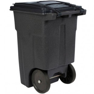 Toter ANA48-00BST 48 Gallon Brownstone Rotational Molded Wheeled Rectangular Trash Can with Lid Toter ANA48-00BST 48 Gallon Brownstone Rotational Molded Wheeled Rectangular Trash Can with Lid