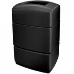 Commercial Zone 737102 PolyTec 30 Gallon Beige Hexagonal Trash Can with Open Top