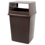 Rubbermaid® Glutton 56 Gallon Brown Rectangular Trash Can and Lid Rubbermaid® Glutton 56 Gallon Brown Rectangular Trash Can and Lid