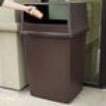 Rubbermaid® Glutton 56 Gallon Brown Rectangular Trash Can and Lid Rubbermaid® Glutton 56 Gallon Brown Rectangular Trash Can and Lid
