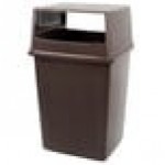 Rubbermaid® Glutton 56 Gallon Brown Rectangular Trash Can and Lid Rubbermaid® Glutton 56 Gallon Brown Rectangular Trash Can and Lid