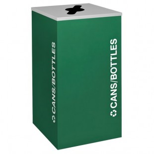 Ex-Cell Kaiser RC-KDSQ-C EGX Kaleidoscope Collection Emerald Texture Square 24 Gallon Customizable Cans / Bottles Receptacle Ex-Cell Kaiser RC-KDSQ-C EGX Kaleidoscope Collection Emerald Texture Square 24 Gallon Customizable Cans / Bottles Receptacle