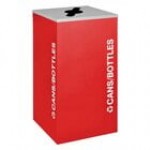 Ex-Cell Kaiser RC-KDSQ-C EGX Kaleidoscope Collection Emerald Texture Square 24 Gallon Customizable Cans / Bottles Receptacle