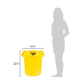 Rubbermaid® FG262000YEL BRUTE 20 Gallon Yellow Round Trash Can Rubbermaid® FG262000YEL BRUTE 20 Gallon Yellow Round Trash Can
