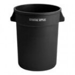 Advantage Supplies 32 Gallon Gray Round Commercial Trash Can