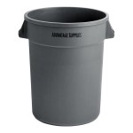 Advantage Supplies 32 Gallon Gray Round Commercial Trash Can