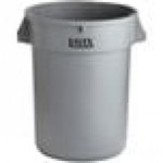 Advantage Supplies 32 Gallon Gray Round Commercial Trash Can