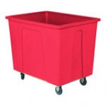 Wesco Industrial Products 272507 4 Bushel / 32 Gallon Yellow Polyethylene Box Truck with 5