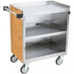 Lakeside 822RD Heavy-Duty Stainless Steel Three Shelf Utility Cart With Enclosed Base and Red Finish - 19 1/2 Lakeside 822RD Heavy-Duty Stainless Steel Three Shelf Utility Cart With Enclosed Base and Red Finish - 19 1/2