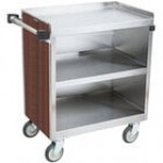 Lakeside 822RD Heavy-Duty Stainless Steel Three Shelf Utility Cart With Enclosed Base and Red Finish - 19 1/2 Lakeside 822RD Heavy-Duty Stainless Steel Three Shelf Utility Cart With Enclosed Base and Red Finish - 19 1/2